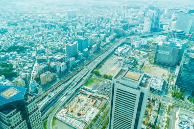 Güzel dış yapı ve Mimarlık Yokohama şehir manzarası Japonya