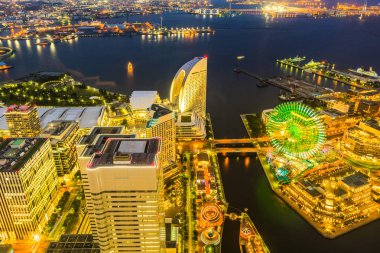 Güzel dış yapı ve Mimarlık Yokohama şehir manzarası Japonya