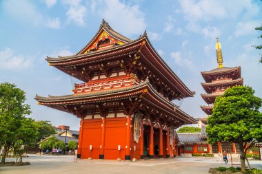 Güzel mimari Sensoji Tapınağı inşa ünlü ziyaret asakusa alan tokyo Japonya için yerdir
