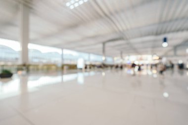 Soyut bulanıklık ve arka plan için Havaalanı terminal iç defocused