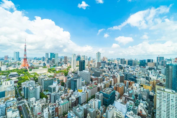 Vacker Arkitektur Byggnad Tokyo Stadens Silhuett Japan — Stockfoto