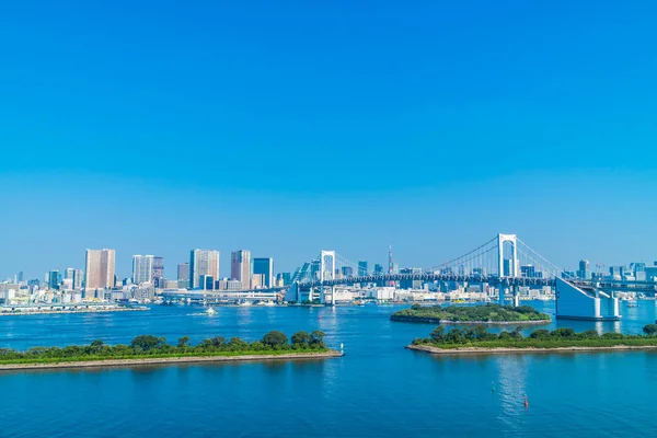 Vacker Arkitektur Byggnad Stadsbilden Tokyo Stad Med Regnbågsbron Japan — Stockfoto