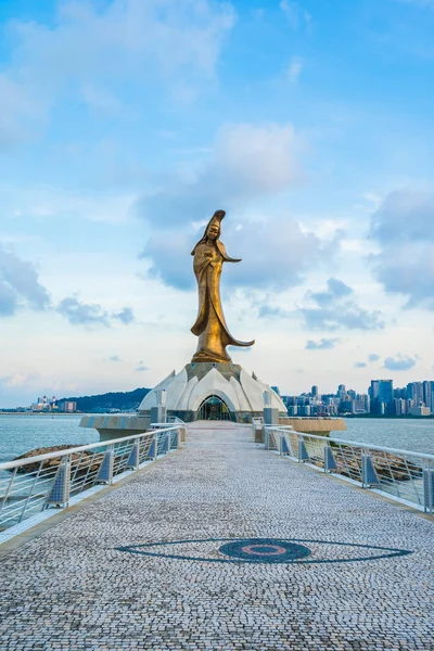 Mooie Kun Iam Standbeeld Landmark Stad Macau — Stockfoto