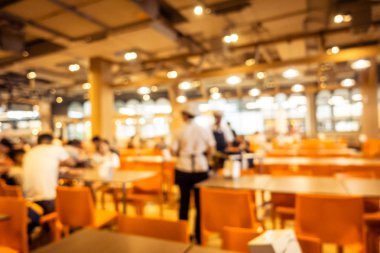 Soyut bulanıklık ve ufuk restoran ve kafe iç arka plan - Vintage filtre için