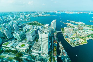 Güzel dış yapı ve Mimarlık Yokohama şehir manzarası Japonya