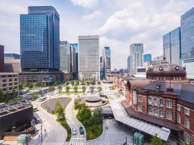 Mimari yapı ve tokyo İstasyonu tokyo şehir Japonya ile güzel cityscape