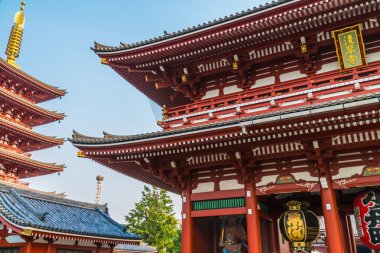 Güzel mimari Sensoji Tapınağı inşa ünlü ziyaret asakusa alan tokyo Japonya için yerdir