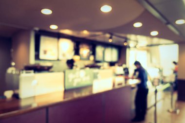 Soyut bulanıklık ve ufuk restoran ve kafe Cafe iç arka planı için