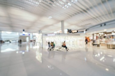 Soyut bulanıklık ve arka plan için Havaalanı terminal iç defocused