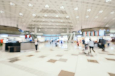 Soyut bulanıklık ve arka plan için Havaalanı terminal iç defocused