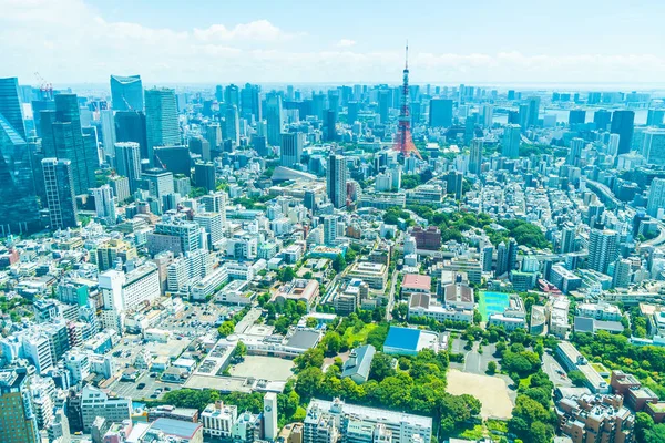美丽的建筑 东京的东京塔 在日本的蓝天上 — 图库照片