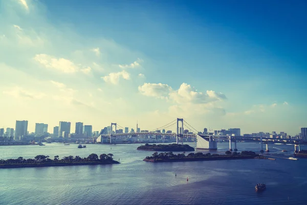 Prachtige Architectuur Bouwen Cityscape Van Stad Tokio Met Brug Van — Stockfoto