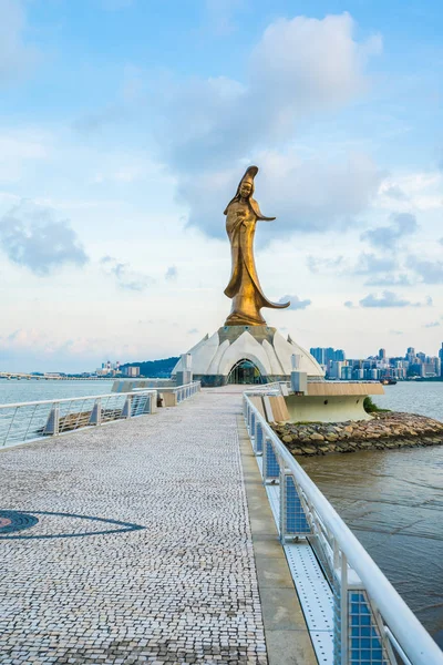 Krásné Kun Iam Socha Mezník Městě Macao — Stock fotografie