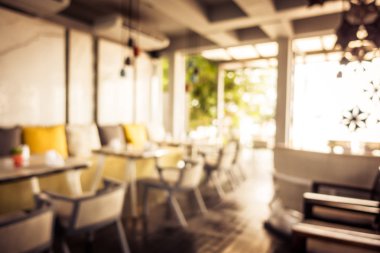 Soyut bulanıklık ve ufuk restoran ve kafe iç arka planı için