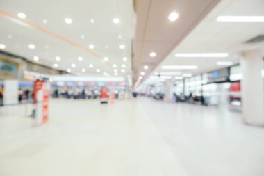Soyut bulanıklık ve arka plan için Havaalanı terminal iç defocused