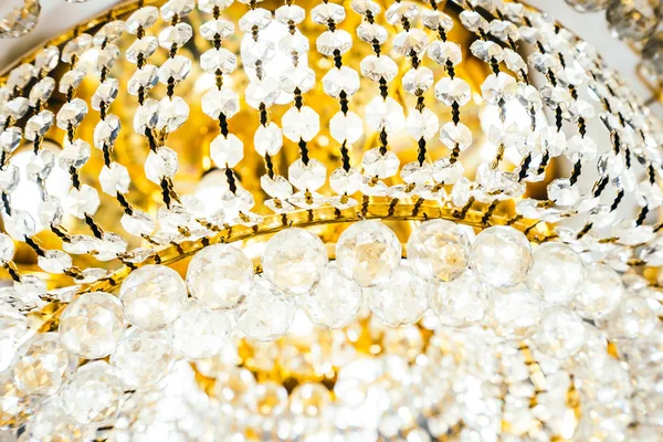 Bella Lusso Lampadario Cristallo Decorazione Interna Della Stanza — Foto Stock