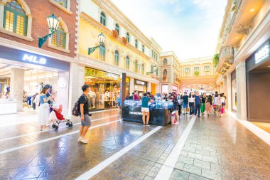 Macau, Çin - 8 Eylül 2018: Venedik m dönüm noktası olan