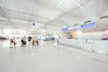 Soyut bulanıklık ve arka plan için Havaalanı terminal iç defocused