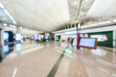 Soyut bulanıklık ve arka plan için Havaalanı terminal iç defocused