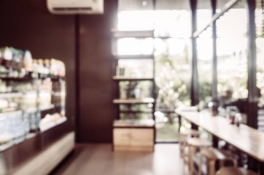 Soyut bulanıklık ve ufuk kafe ve Restoran iç arka planı için
