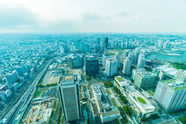 Güzel dış yapı ve Mimarlık Yokohama şehir manzarası Japonya