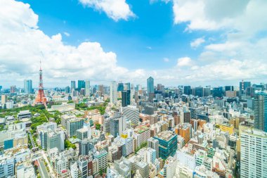 Tokyo şehir manzarası Japonya bina güzel mimari