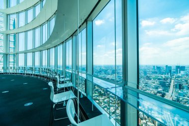 Tokyo şehri manzaralı Roppongi Gözlem Kulesi