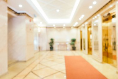 Soyut bulanıklık ve ufuk otel lobi lounge iç arka planı için