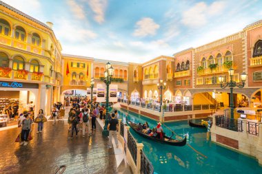 Macau, Çin - 8 Eylül 2018: Venedik m dönüm noktası olan
