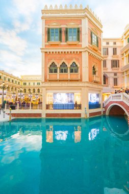 Macau, Çin - 8 Eylül 2018: Venedik m dönüm noktası olan