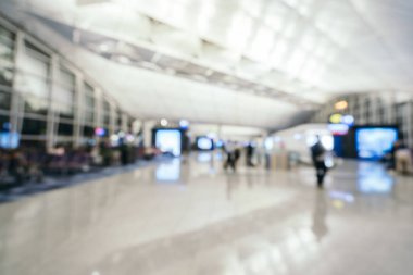 Soyut bulanıklık ve arka plan için Havaalanı terminal iç defocused
