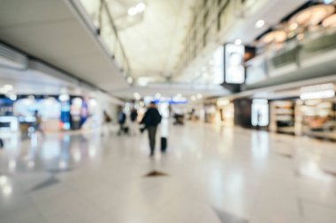 Soyut bulanıklık ve arka plan için Havaalanı terminal iç defocused