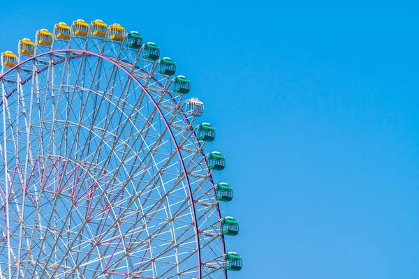 Ferris Wheel Amusement Festival Park Blue Sky Background — Stock Photo, Image