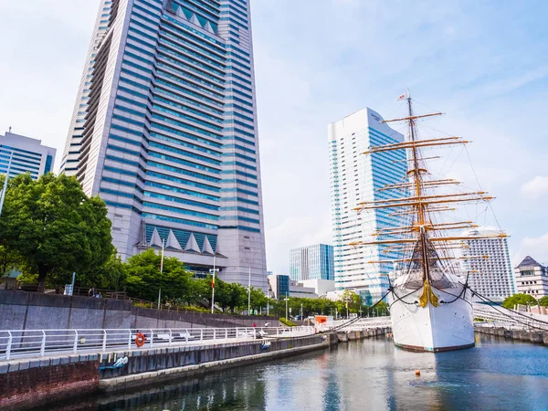 Yokohama Japan Juli 2018 Vackra Nippon Maru Segelbåt Med Blå — Stockfoto
