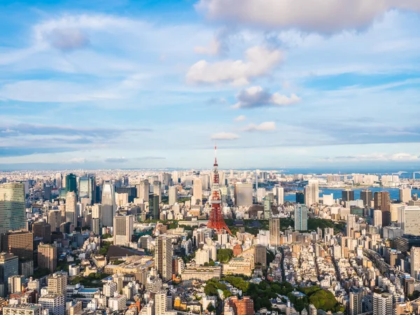 Vacker Arkitektur Och Byggnad Runt Tokyo City Med Tokyo Tower — Stockfoto