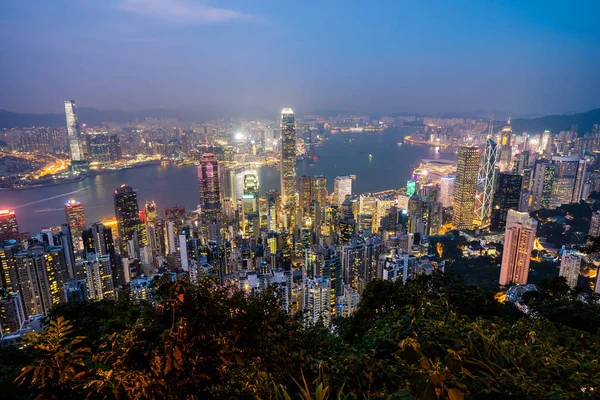 Bella Architettura Edificio Esterno Paesaggio Urbano Hong Kong Skyline Città — Foto Stock