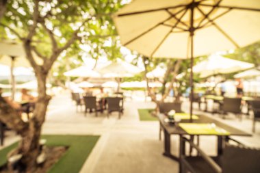 Arka plan için soyut bulanık restoran ve kafenin içi