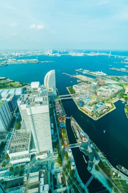 Güzel dış yapı ve Mimarlık Yokohama şehir manzarası Japonya