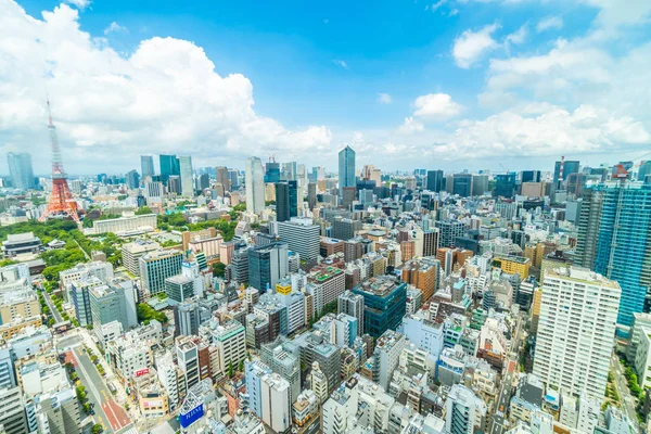 Edifício Bonito Arquitetura Cidade Tokyo Skyline Japão — Fotografia de Stock