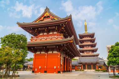 Güzel mimari Sensoji Tapınağı inşa ünlü ziyaret asakusa alan tokyo Japonya için yerdir