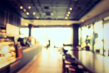 Soyut bulanıklık ve ufuk restoran ve kafe Cafe iç arka planı için
