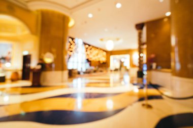 Soyut bulanıklık ve ufuk otel lobi lounge iç arka planı için