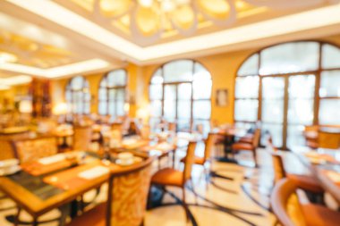 Soyut bulanıklık ve ufuk kahvaltı büfesi otel restoran ve kafe Cafe iç arka planı için