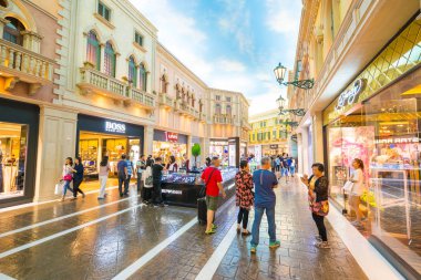 Macau, Çin - 8 Eylül 2018: Venedik m dönüm noktası olan