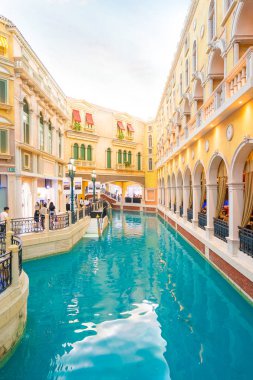 Macau, Çin - 8 Eylül 2018: Venedik m dönüm noktası olan