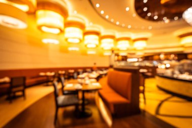 Soyut bulanıklık ve ufuk kahvaltı büfesi otel restoran ve kafe Cafe iç arka planı için