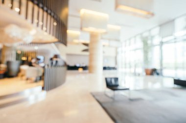 Soyut bulanıklık ve arka plan için otel lobisi.