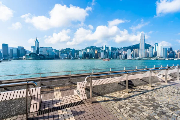 Bella Architettura Edificio Esterno Paesaggio Urbano Hong Kong Città Skyline — Foto Stock