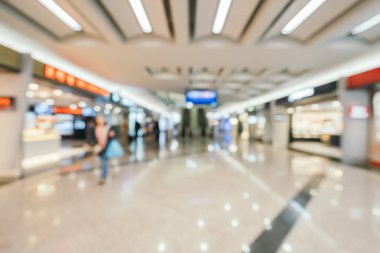 Soyut bulanıklık ve arka plan için Havaalanı terminal iç defocused