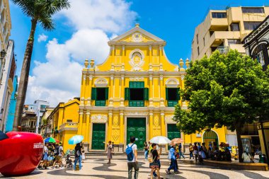 Çin, Makao - dominics macau şehirde kilise st ile bina 6 Eylül 2018 - güzel eski mimari